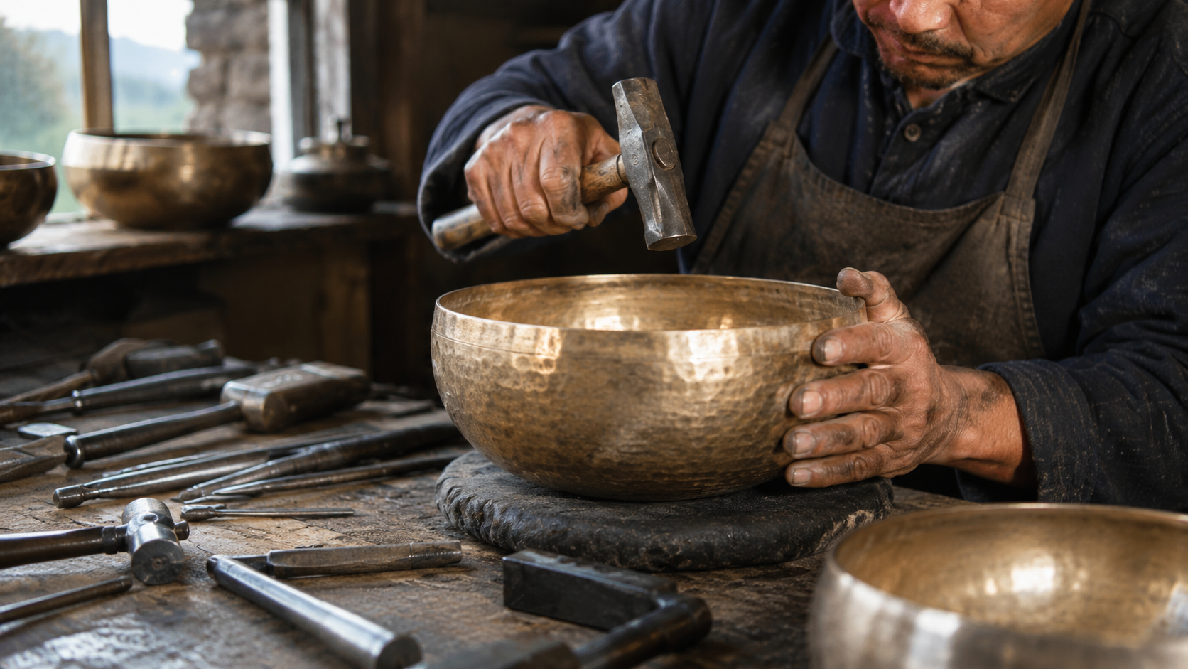 Small-batch handcrafted singing bowls selected by Himalaya Soul