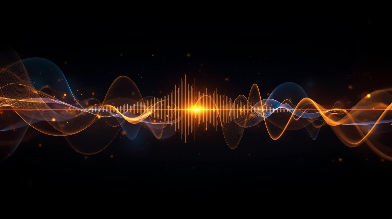 Structured sound wave illustrating 432 Hz, 528 Hz and 288 Hz frequencies